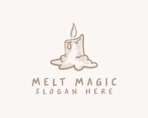 Melted Wax Candle logo design