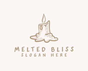 Melted Wax Candle logo design