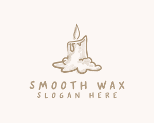 Melted Wax Candle logo design