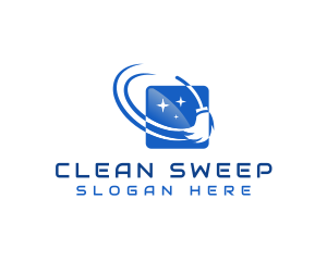 Sweep - Broom Cleaner Sweep logo design