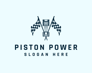 Piston - Piston Automotive Racing logo design