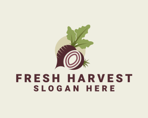Veggie - Beet Vegan Vegetable logo design