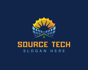 Source - Home Solar Panel logo design