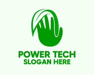 Green Hand Plant  Logo