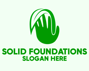 Green Hand Plant  Logo