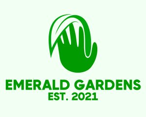 Green Hand Plant  logo design