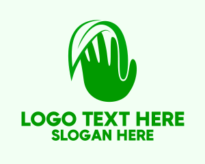 Green Hand Plant  Logo