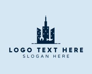 Cityscape - Urban City Construction logo design