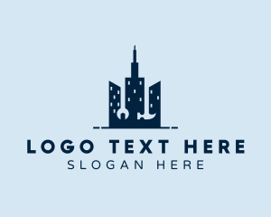High Rise - Urban City Construction logo design