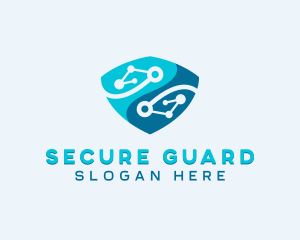 Cybersecurity - Tech Security Shield logo design