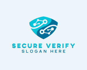 Tech Security Shield logo design