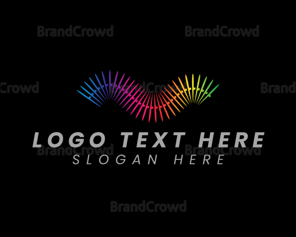 Abstract Rainbow Wave Logo