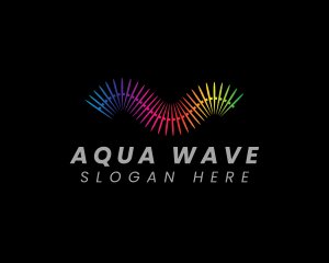 Abstract Rainbow Wave logo design