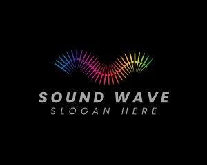 Abstract Rainbow Wave logo design