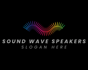 Abstract Rainbow Wave logo design