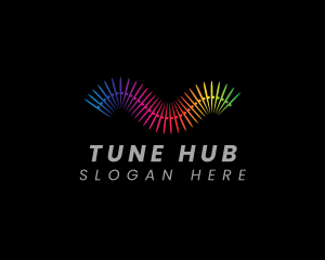 Abstract Rainbow Wave logo design