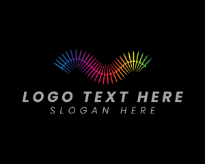 Recording - Abstract Rainbow Wave logo design