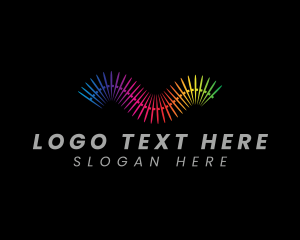 Abstract Rainbow Wave Logo