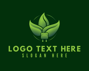 Electricity - Sustainable Leaf Energy logo design