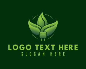 Power Plant - Sustainable Leaf Energy logo design