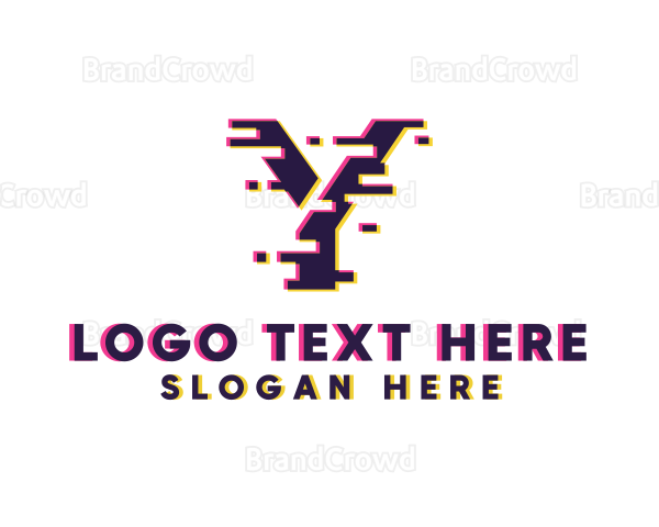 Pixel Tech Letter Y Logo