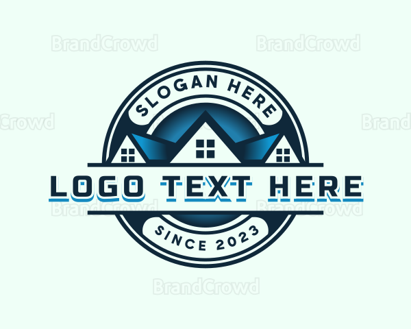 Roofing House Property Logo