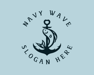 Navy Anchor Fish logo design