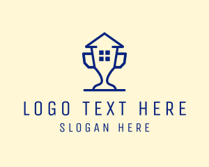 Negative Space - Best House Trophy logo design