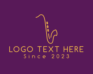 Wind Instrument - Elegant Saxophone Music logo design