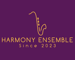 Orchestra - Elegant Saxophone Music logo design