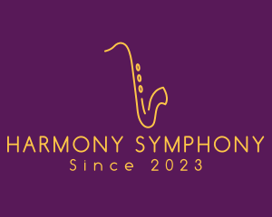 Orchestra - Elegant Saxophone Music logo design