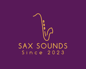 Sax - Elegant Saxophone Music logo design