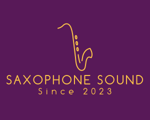 Elegant Saxophone Music logo design