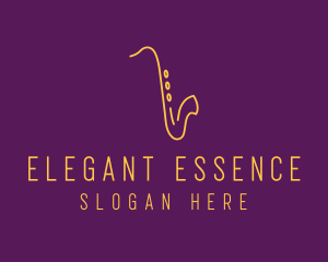 Elegant Saxophone Music logo design