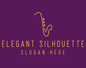 Elegant Saxophone Music logo design