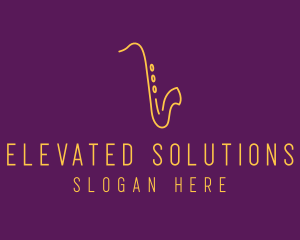 Elegant Saxophone Music logo design