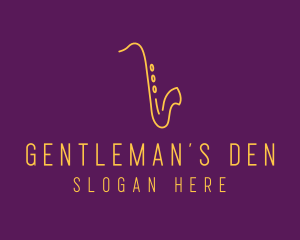 Elegant Saxophone Music logo design