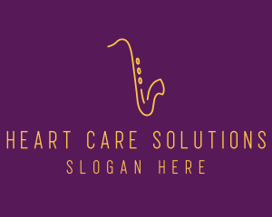 Elegant Saxophone Music logo design