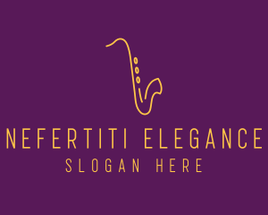 Elegant Saxophone Music logo design