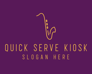 Elegant Saxophone Music logo design