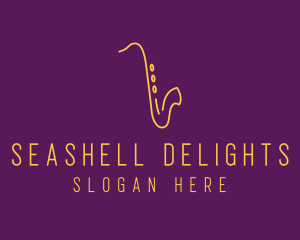 Elegant Saxophone Music logo design