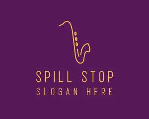 Elegant Saxophone Music logo design