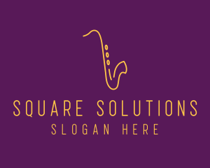 Elegant Saxophone Music logo design