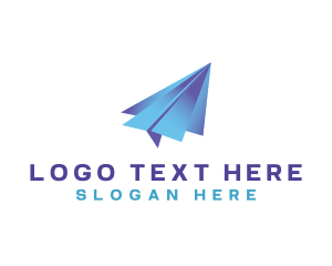 Airplane - Flight Paper Plane logo design