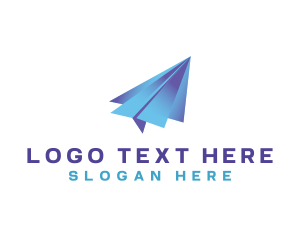 Pilot - Flight Paper Plane logo design