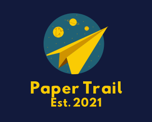 Paper Plane Galaxy logo design