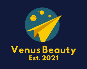 Venus - Paper Plane Galaxy logo design