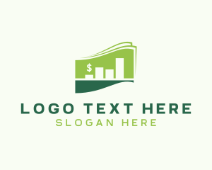 Statistic - Money Graph Dollar logo design