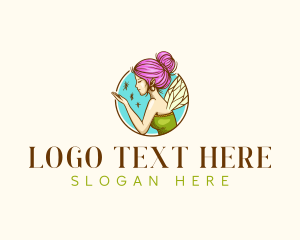 Wings - Mythical Fairy Magical logo design