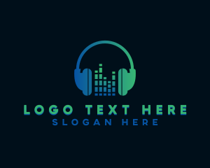 Headphones - DJ Audio Studio logo design